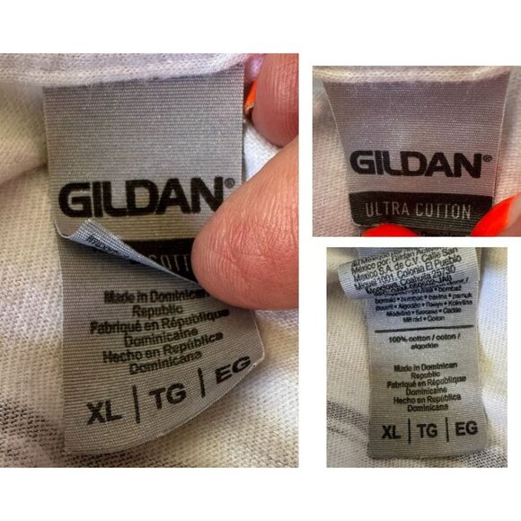 Vintage 90s Allman Brothers Eat Peach T Shirt XL Gildan White Brand Tee Concert - Picture 11 of 12